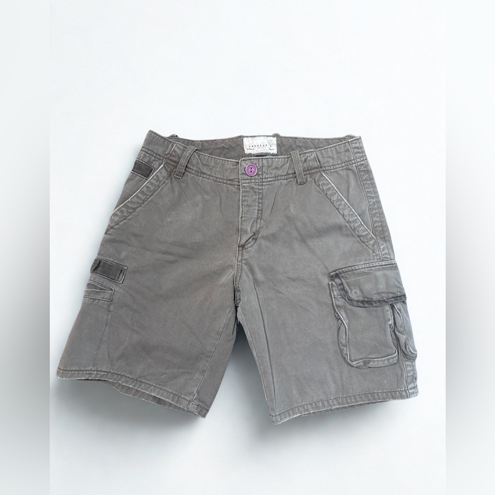 Vintage Sanctuary Grey Cargo Shorts Sz 27 | Y2K Utility Made in USA